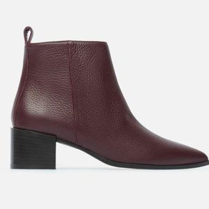 VEUC Everlane The Boss Boot Pebbled Leather Pointed Toe Ankle Boot, sz 8